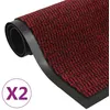 Image de vidaXL Droogloopmatten 2 st rechthoekig getuft 40x60 cm rood3051603