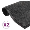 Image de vidaXL Droogloopmatten 2 st rechthoekig getuft 120x180 cm antraciet3051617