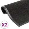 Image de vidaXL Droogloopmatten 2 st rechthoekig getuft 120x180 cm zwart3051618