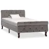 Image de Cadre de lit sans matelas Gris Velours 90x200 cm