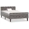Image de Cadre de lit sans matelas gris velours 100x200 cm