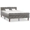 Image de Cadre de lit sans matelas gris velours 120x200 cm