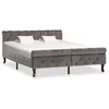 Image de Cadre de lit sans matelas gris velours 140x200 cm