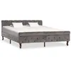 Image de Cadre de lit sans matelas gris velours 160x200 cm