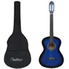 Image de Jeu de guitare classique de débutant 12 pcs Bleu 4 4 39