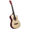 Image de Guitare acoustique pan coupé western avec 6 cordes 38 tilleul