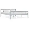 Image de vidaXL Bedframe metaal grijs en wit 120x200 cm284558