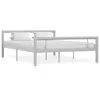 Image de vidaXL Bedframe metaal grijs en wit 140x200 cm284559