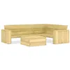 Image de Salon de jardin vidaxl bois 3 personnes 2 pieces