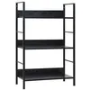 Image de vidaXL Bibliothèque à 3 niveaux noir 60x27,6x90,5 cm bois d'ingénierie288218