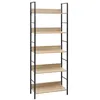 Image de Bibliothèque à 5 niveaux chêne 60x27,6x158,5 cm bois ingénierie