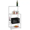 Image de Armoire à micro-ondes blanc 60x39,6x123 cm aggloméré