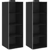 Image de vidaXL Kledingorganisers hangend 2 st met 4 schappen stof 288323