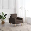 Image de vidaXL Fauteuil tissu marron
