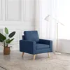 Image de vidaXL Fauteuil tissu bleu