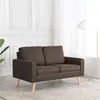 Image de vidaXL Canapé à 2 places Marron Tissu