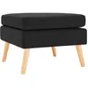 Image de vidaXL Tabouret tissu noir288742