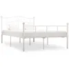 Image de Cadre de lit sans matelas blanc métal 120x200 cm