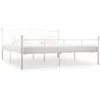 Image de Cadre de lit sans matelas blanc métal 180x200 cm