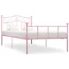 Image de Cadre de lit sans matelas rose métal 90x200 cm