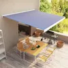 Image de vidaXL Luifel handmatig 400x300 cm blauw en wit3052674