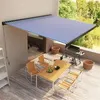 Image de vidaXL Luifel handmatig 400x300 cm blauw en wit3052704