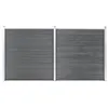 Image de vidaXL Schutting 353x186 cm HKC grijs3053225
