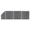 Image de vidaXL Schuttingset 3 vierkant en 1 schuin 619x186 cm HKC grijs3053235