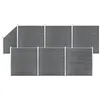 Image de vidaXL Schuttingset 6 vierkant en 1 schuin 1138x186 cm HKC grijs3053238