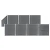 Image de vidaXL Schuttingset 7 vierkant en 1 schuin 1311x186 cm HKC grijs3053239