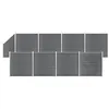 Image de vidaXL Schuttingset 8 vierkant en 1 schuin 1484x186 cm HKC grijs3053240