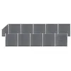 Image de vidaXL Schuttingset 10 vierkant en 1 schuin 1830x186 cm HKC grijs3053242