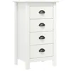 Image de Buffet Hill Blanc 46x35x80 cm Bois de pin solide