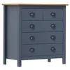 Image de Buffet Hill Gris 79x40x80 cm Bois de pin solide