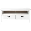 Image de meuble tv hill bois 110x40x47 bois, blanc bois, blanc