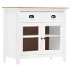 Image de Buffet Hill Blanc 90x40x80 cm Bois de pin solide