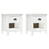 Image de Tables de chevet 2 pcs Hill 46x35x49,5 cm Bois de pin solide