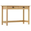 Image de Table console Hill Range avec 2 tiroirs 110x45x74 cm Pin solide