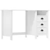 Image de vidaXL Bureau Hill avec 3 tiroirs 120x50x74 cm Bois pin massif