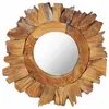 Image de vidaXL Miroir mural 40 cm Teck Rond