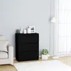 Image de Buffet Noir 60x35x76 cm Bois d ingénierie