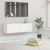 Image de Meuble TV Blanc 100x30x30 cm Bois d'ingénierie
