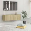 Image de Meuble TV Chêne sonoma 100x30x30 cm Bois d'ingénierie