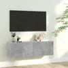 Image de Meuble TV Gris béton 100x30x30 cm Bois d'ingénierie