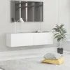 Image de Meuble TV Blanc 120x30x30 cm Bois d'ingénierie