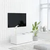 Image de Meuble TV Blanc 80x34x30 cm Bois d ingénierie