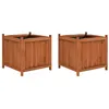 Image de Jardinières surélevées 2 pcs 50x50x50 cm Bois de sapin