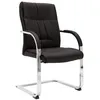 Image de Chaise de bureau cantilever Noir Similicuir