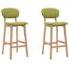 Image de vidaXL Barkrukken 2 st stof groen289372