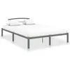 Image de Cadre de lit sans matelas gris métal 160x200 cm